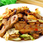 Sichuan style duck stir-fry