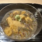 富小路 やま岸 - 雲丹、蓴菜の冷やし粥
