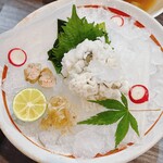 龍のかくれんぼ - 鱧の湯引き①