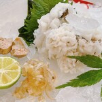 龍のかくれんぼ - 鱧の湯引き②