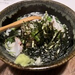 酒場 がんぎ屋 - 鮮魚の漬け茶漬け(タイふわふわ)