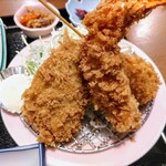 お食事処 大原 - でも暖簾にある「ふらい」の意味｡次はフライ定食で♪