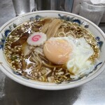 中華そば みたか - ラーメン玉子トッピング(半熟で)