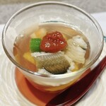 奈良 - 鱧のジュレ(梅肉トッピング)