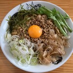 麺屋にぼすけ - 鶏油まぜそば 特盛