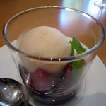 レスフェル - 洋ナシのソルベ・洋ナシのコンポート