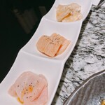 焼肉 宮中 - シマチョウ、上ミノ、丸腸