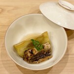 川田 - 2024.6.  賀茂茄子と穴子の炊き合わせ