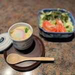 しほう田 - 茶碗蒸しとサラダ