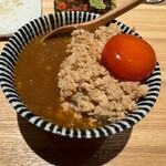 地葉 いずみ - 相がけ　カレーライスとそぼろご飯