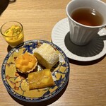 現代里山料理 ZEN HOUSE - ＜一の段＞マンゴープリン、マンゴーテリーヌ、マンゴータルト、マンゴーロールケーキ　ドリンクはマンゴードリーム