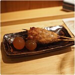 根津 焼鳥 照隅 - つくね＋キンカン