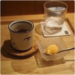 根津 焼鳥 照隅 - 比内地鶏の卵を使ったアイス