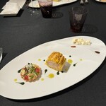 ラ ターブル ドゥ ジョエル・ロブション - 違いました。焼きとうもろこしに見立てた天使の海老とシュクリーヌのサラダ仕立て