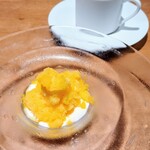 malca - こういうコラボデザートいただけるのもコースお料理の特典ですね。