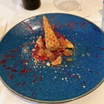 254630394 - 青森県産銀の鴨のムース　ソフトクリーム仕立て　フレッシュいちぢくとビーツとマルサラのジュレ