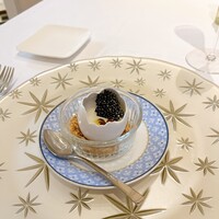 Ristorante Crocifisso - 淡路島産新玉ねぎパンナコッタ　竹炭と鮎魚醤チュイル