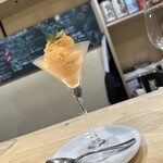 ビストロ スミモト KOBE - つい、メロンシャーベット