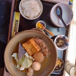 鶏だしおでん時々 set menu meal 雷田 - 都城おでん5種盛り定食