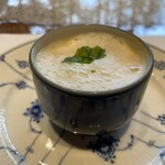 ステーキ懐石都 春日 - パプリカのポタージュスープ