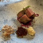 ステーキ懐石都 春日 - 黒毛和牛のローストビーフ