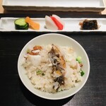 銀座 よし澤 - 鱸と季節のお野菜の炊き込みご飯