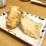 天ぷら よこい - ●一皿目
      ・鰆
      ・鱧
      ・鱚