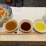 とんかつ マンジェ - ソース類、オリーブオイル