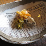 徳山鮓 - ニシン、ふきのとうみそ、鮒鮓のあたま