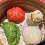 Ji-Cube - 蒸し点心4種　どれも旨みたっぷりだけど、カニ焼売は絶品
