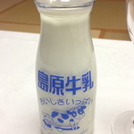 旅亭半水廬 - 朝のドリンク（島原牛乳）