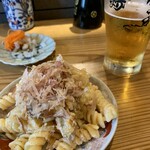 炭焼 やないの - 鯖のマカロニサラダ！鯖と削り節が良い仕事。