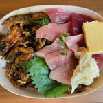 築地やまの - 海鮮ハーフ尽くし　本マグロ✖️うなぎ