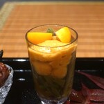 日本料理 幸庵 - じゅんさい・雲丹・フルーツほおずきのカクテル