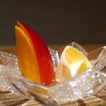 日本料理 幸庵 - 宮崎マンゴーとニューサマーオレンジ
