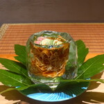 日本料理 幸庵 - 氷の器の鴨蕎麦