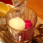 日本料理 幸庵 - シークワーサーとドラゴンフルーツのアイス