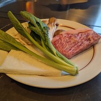 ステーキ＆ワイン いしざき - サーロインステーキと野菜焼き