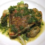 (09/10夜)真鯛と牡蠣の白ワインソース（1480円）