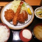 Tonkatsu Ise - ミックスフライ定食