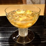 富小路 やま岸 - 雲丹と蓴菜の冷やし粥