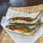 さぎり屋 - 鮎田楽、板取の鮎やさんとは違う味噌ですね