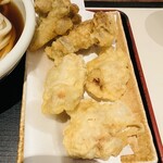 手打うどん 長谷沼 - とり天、まいたけ