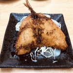 喫酒 フグさん - アジフライ にはソースが無敵