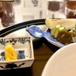 樋口 - 麹付の唐墨　水茄子と香の物