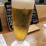 割烹 市川 - まずは生（ハートランド）から