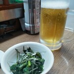 味の蔵どんつく - 生ビールとお通し