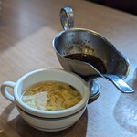 ブロンコビリー - たまごスープ、和風ソース