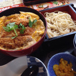 夢庵 - カツ丼＆小せいろうどんセット