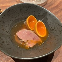 吾一 西天満店 - 肝とたまひもの煮付け